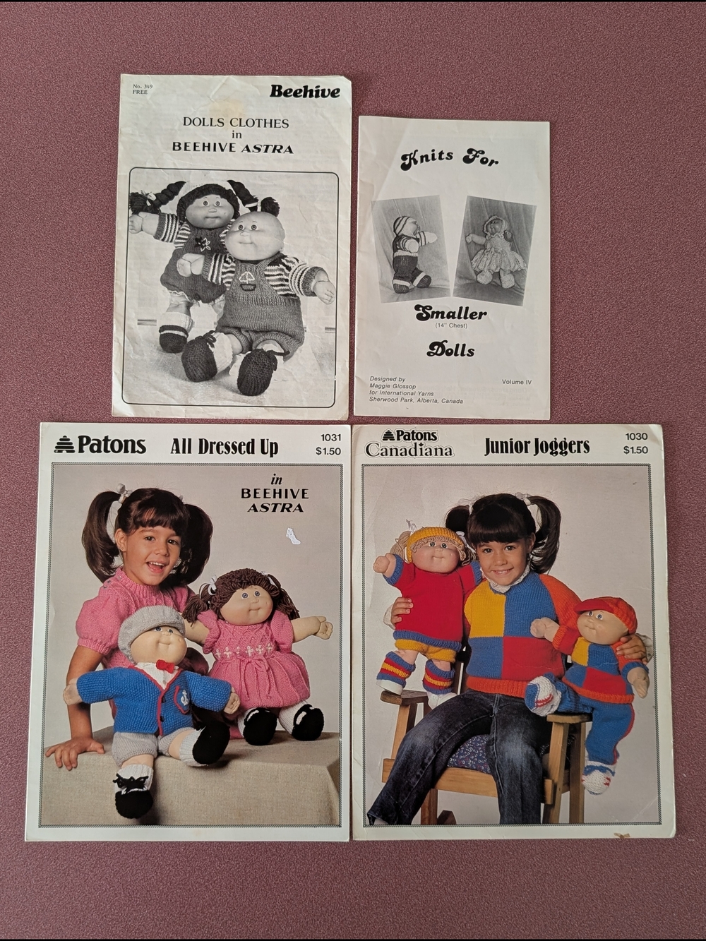 Vintage Cabbage Patch Kids Knit Clothes  Patterns - From 1984